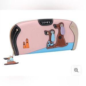 Women’s Cartoon Dog Printed Wallet Pink
